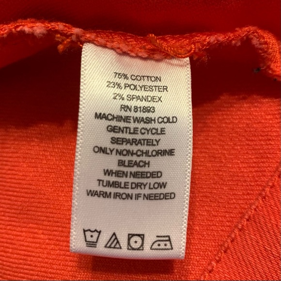 •Liz Claiborne• Coral Denim Zipper Jacket-Size XL - Picture 8 of 9